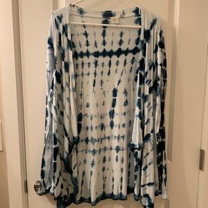 Tie dye lightweight cardigan